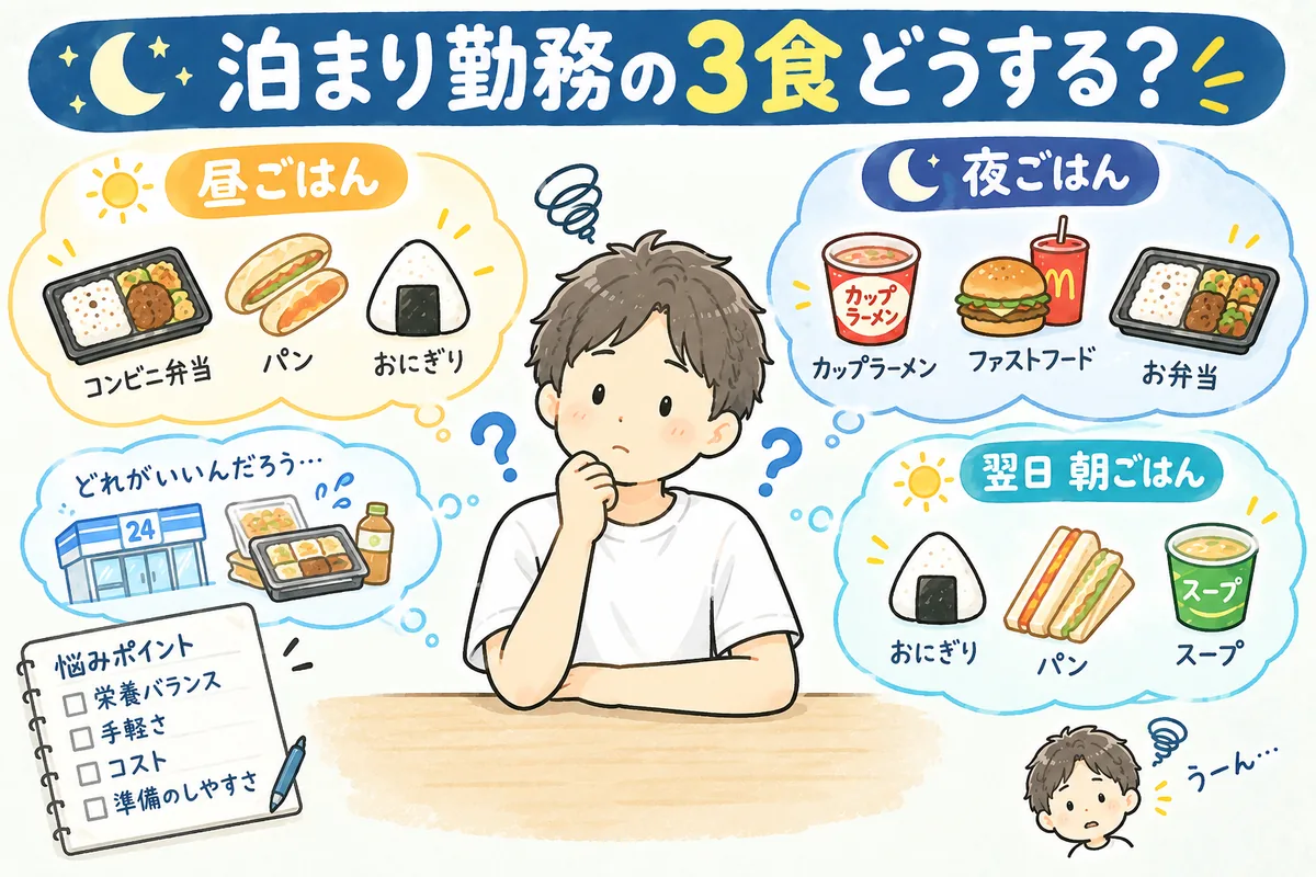 3食どうするか悩む画像